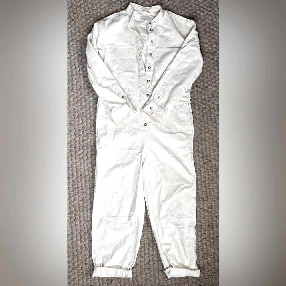 Everlane long sleeve white jumpsuit